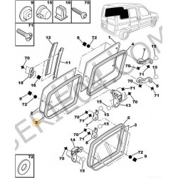 joint de vitre de porte latérale