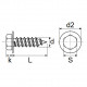 Tornillo autorroscante, cabeza hexagonal