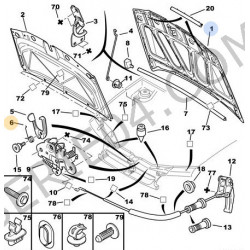 ressort de sécurité de capot moteur