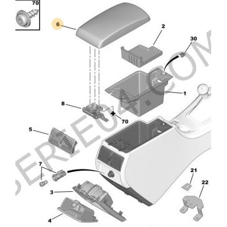 accoudoir de console centrale