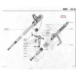 conical stop cup, upper, steel, gear control shaft