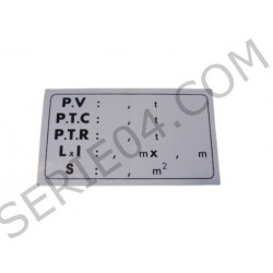 charging plate, blank, self-adhesive