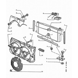 rejilla del ventilador del radiador del motor