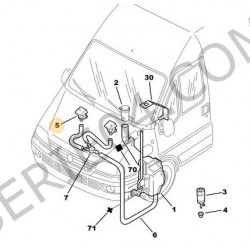 front windshield washer nozzle