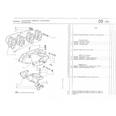 Lot De 8 Joints De Collecteur D'admission MS19589 Pour Chevrolet