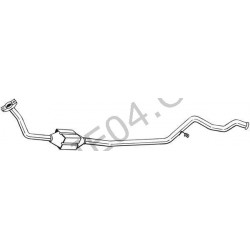 Exhaust pipe with catalytic converter