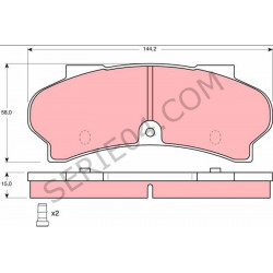 Set of brake pads