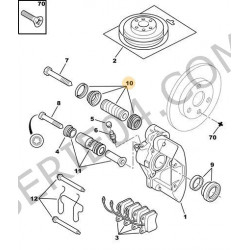 kit riparazione pinza freno anteriore