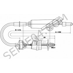 câble d'embrayage 660mm