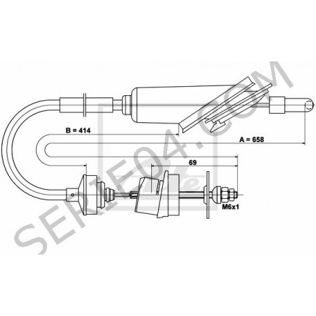 câble d'embrayage 660mm