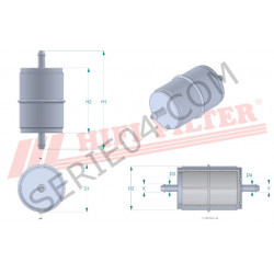 brandstof voorfilter 12x12mm