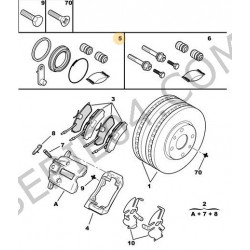 Kit de reparación de pinza delantera TRW/Lucas/Girling Ø54mm