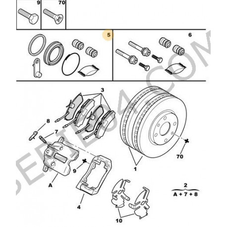 kit de réparation d'étrier