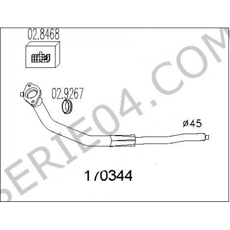 tuyau avant d'échappement