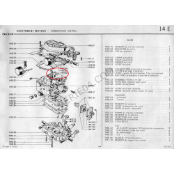 Injector + gasket, for Solex dual-barrel carburetor