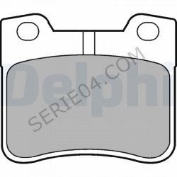Front brake pad set for Téves caliper