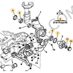 Front wheel bearing kit