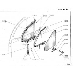 vitre de déflecteur de porte
