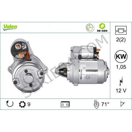 démarreur échange-standard moteur 4 cylindres essence