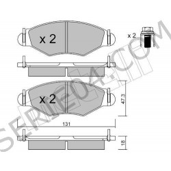 Front brake pad set