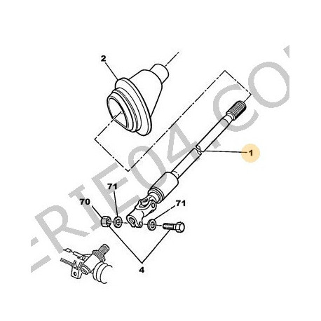 power steering wheel axle