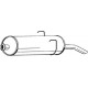 Rear exhaust silencer