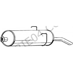 Rear exhaust silencer