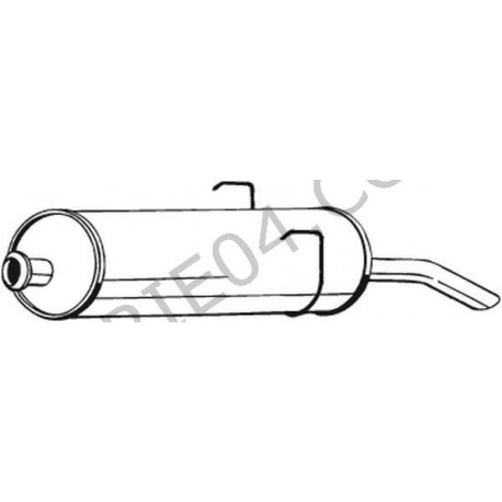 Rear exhaust silencer