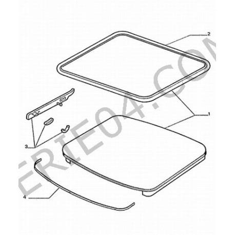 sunroof frame rear seal