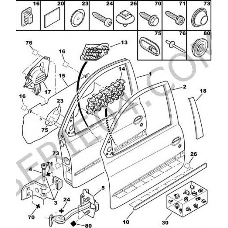 arrêt de porte avant
