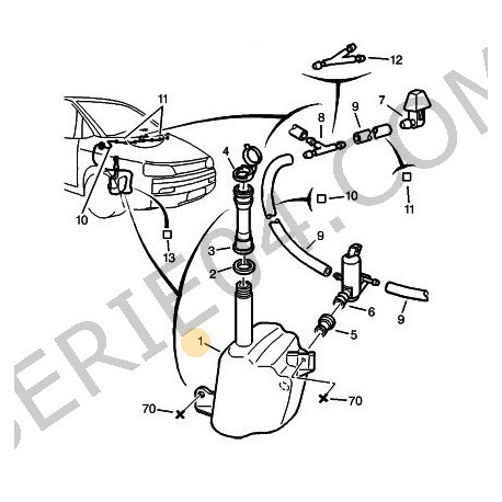windshield washer reservoir