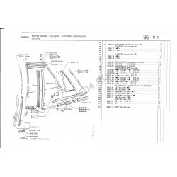 joint de vitre fixe de porte arrière