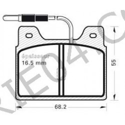 set of rear brake pads