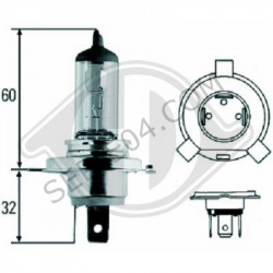 headlight bulb white H4