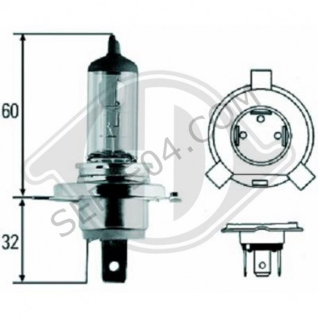 headlight bulb white H4