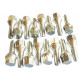 jeu de 16 boulons 60° de jante aluminium