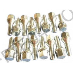 jeu de 16 boulons 60° de jante aluminium