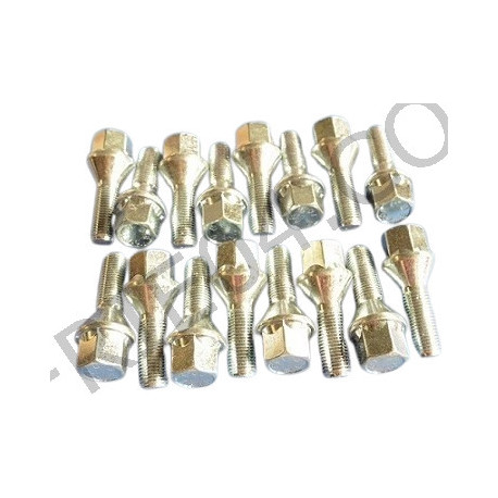 jeu de 16 boulons 60° de jante aluminium