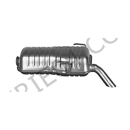 Rear exhaust silencer