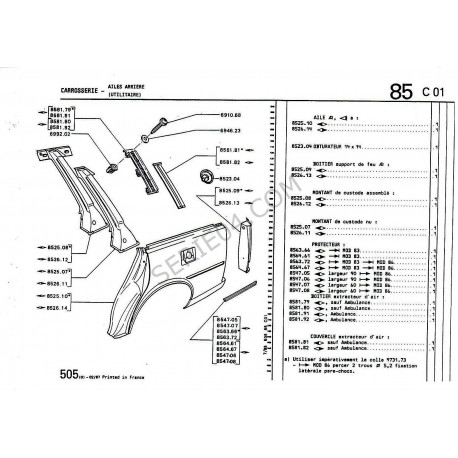 protector de aleta trasera izquierda