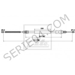 câble de frein 750mm