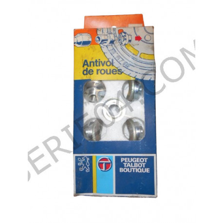 set of 4 wheel nuts, burglar