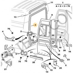 Rear door frame seal