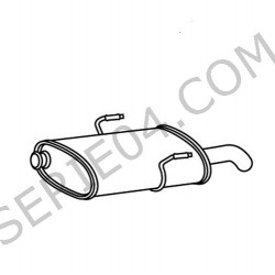 Silenciador de escape trasero