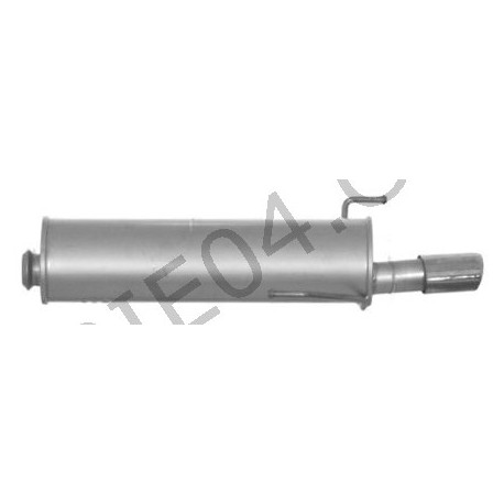 Rear exhaust silencer