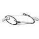 Rear exhaust silencer