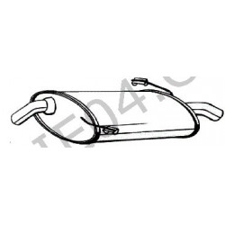 Rear exhaust silencer