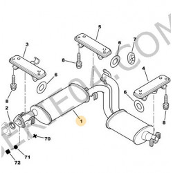 silencieux d'échappement intermédiaire