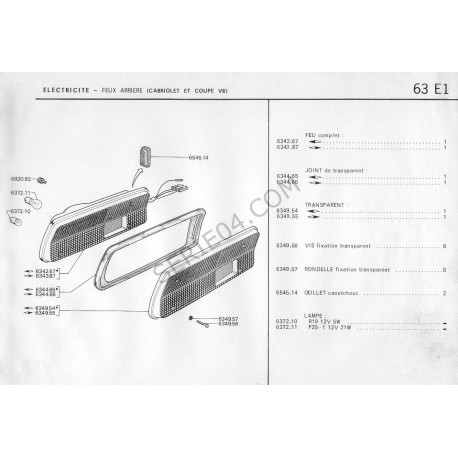 rubber grommet, grommet, rear light
