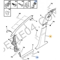 jeu de x2 garnitures de montant de porte